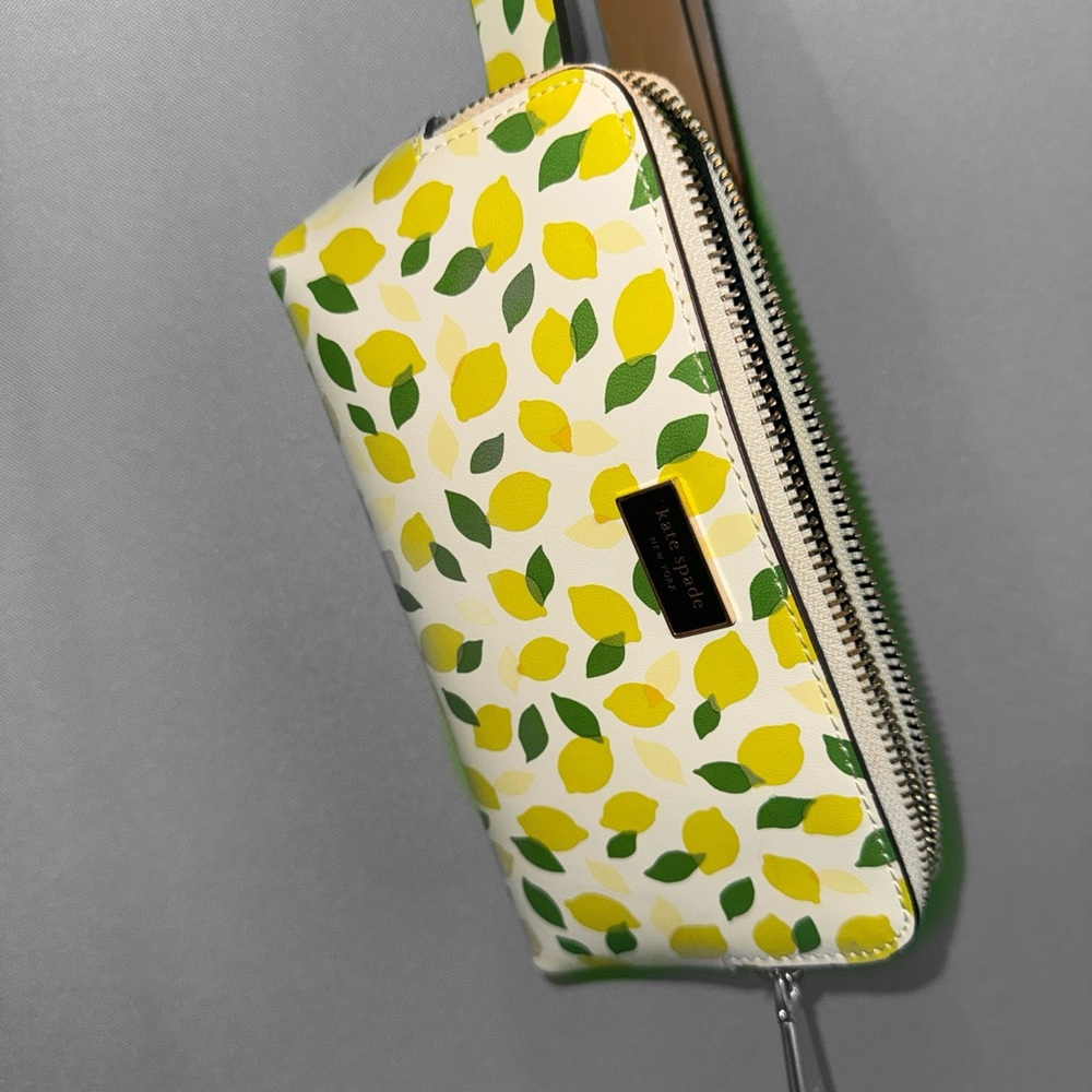 Kate Spade Yellow and Green Lemon Pattern Waist bag